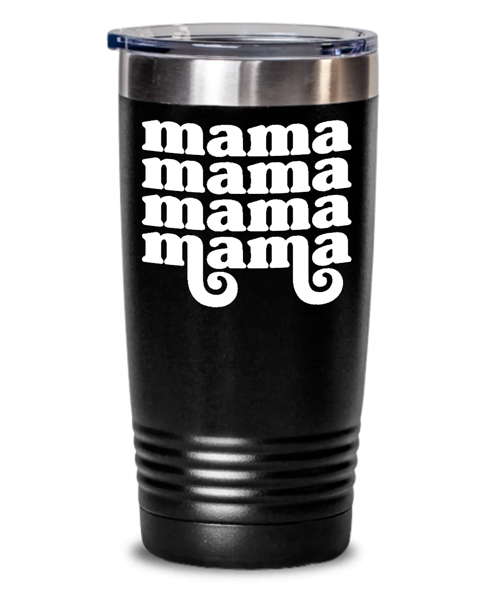 Mother's Day Present Mom Retro Groovy Insulated Drink Tumbler Travel Cup