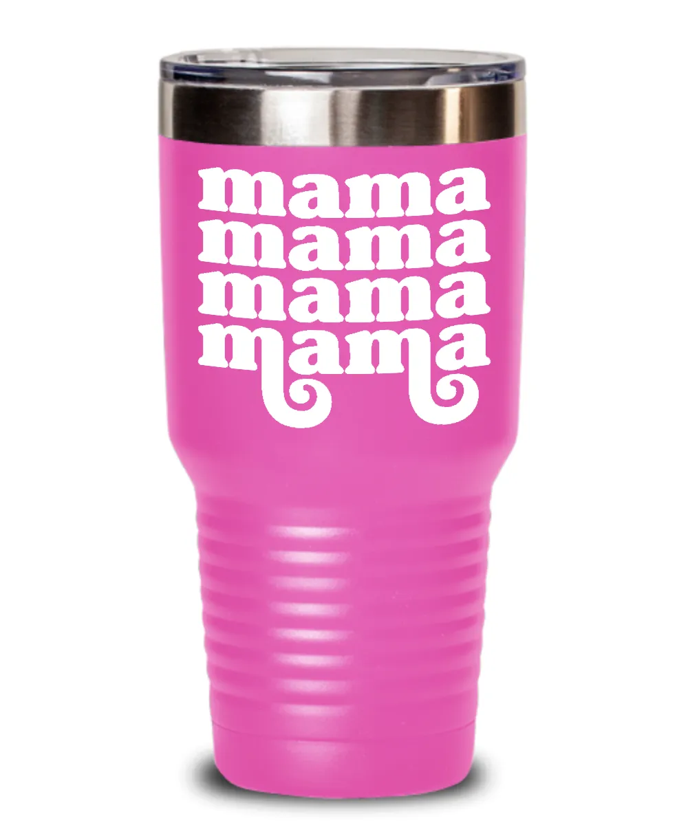 Mother's Day Present Mom Retro Groovy Insulated Drink Tumbler Travel Cup