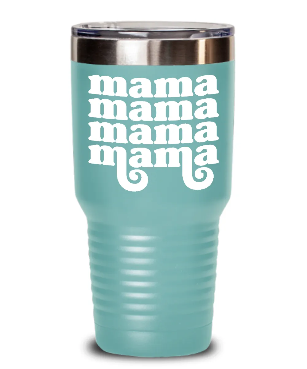 Mother's Day Present Mom Retro Groovy Insulated Drink Tumbler Travel Cup
