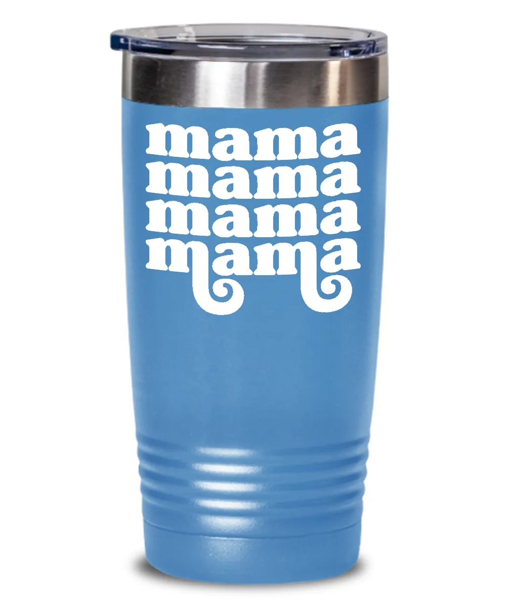 Mother's Day Present Mom Retro Groovy Insulated Drink Tumbler Travel Cup