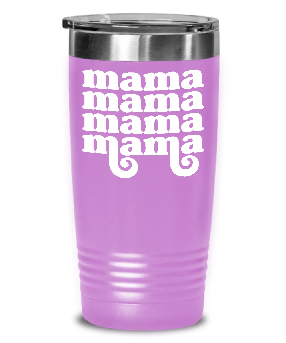 Mother's Day Present Mom Retro Groovy Insulated Drink Tumbler Travel Cup