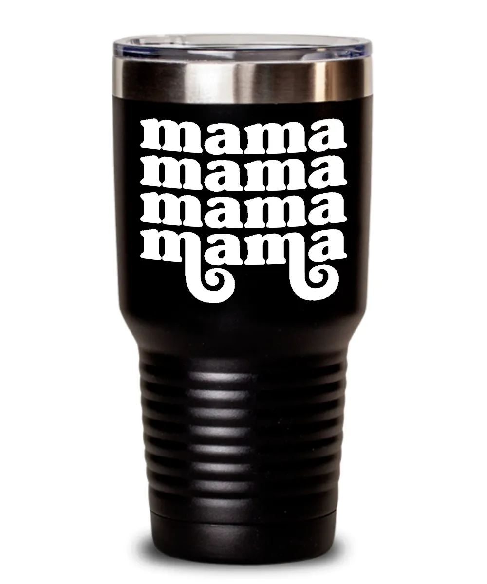 Mother's Day Present Mom Retro Groovy Insulated Drink Tumbler Travel Cup