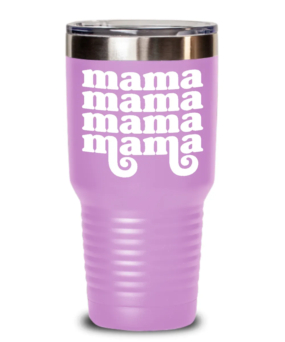 Mother's Day Present Mom Retro Groovy Insulated Drink Tumbler Travel Cup