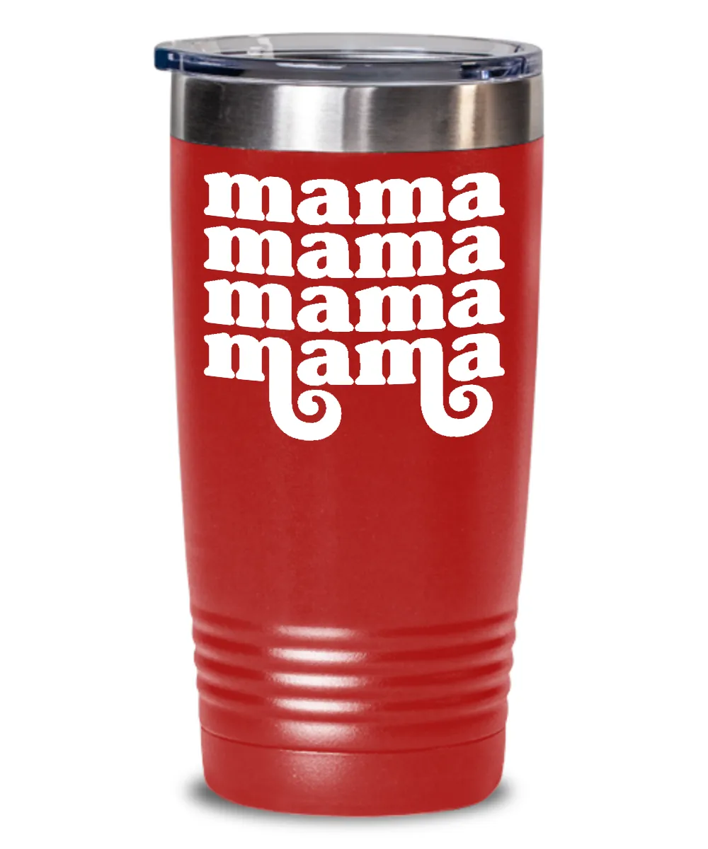 Mother's Day Present Mom Retro Groovy Insulated Drink Tumbler Travel Cup