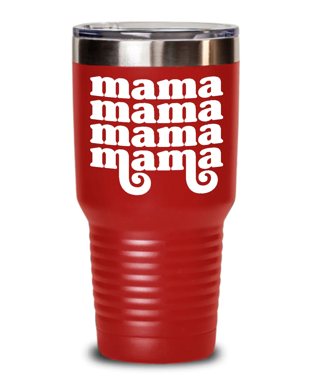 Mother's Day Present Mom Retro Groovy Insulated Drink Tumbler Travel Cup