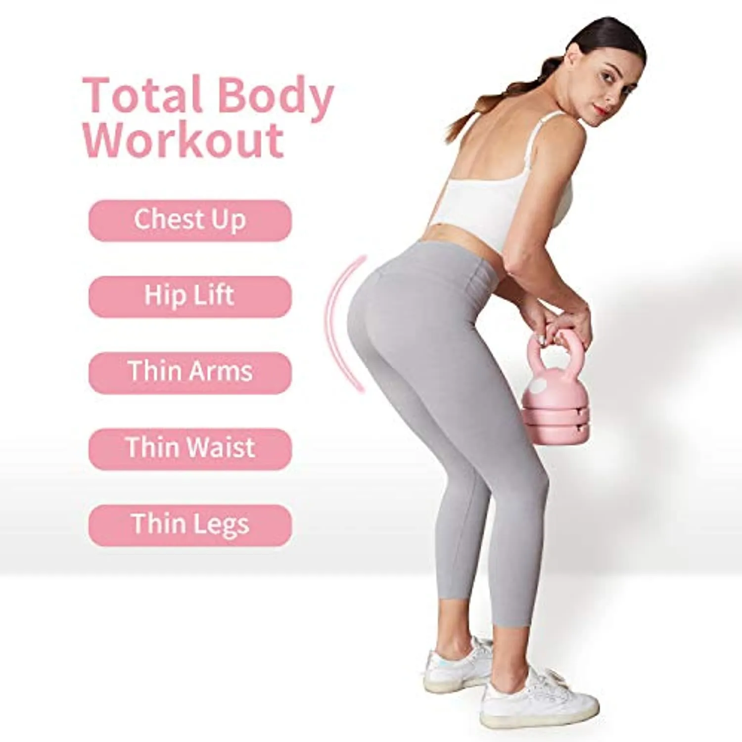 Mural Wall Art Kettlebell Weight Set 5-12 Pounds: Strength Training Adjustable Dumbbell Fitness Equipment for Home Gym Clearance Workout & Exercise Suitable for Women Men Kids