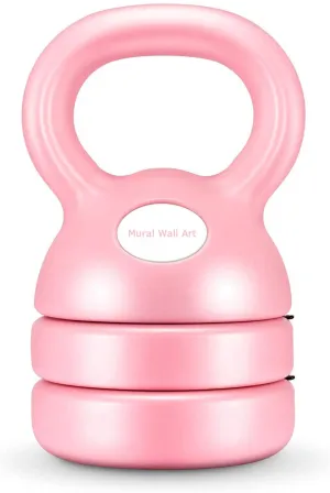 Mural Wall Art Kettlebell Weight Set 5-12 Pounds: Strength Training Adjustable Dumbbell Fitness Equipment for Home Gym Clearance Workout & Exercise Suitable for Women Men Kids