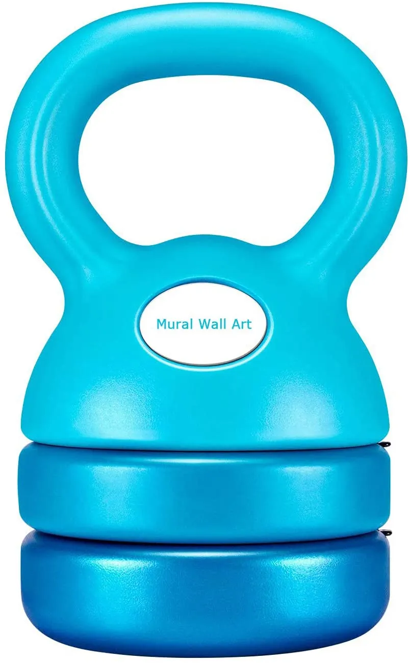 Mural Wall Art Kettlebell Weight Set 5-12 Pounds: Strength Training Adjustable Dumbbell Fitness Equipment for Home Gym Clearance Workout & Exercise Suitable for Women Men Kids