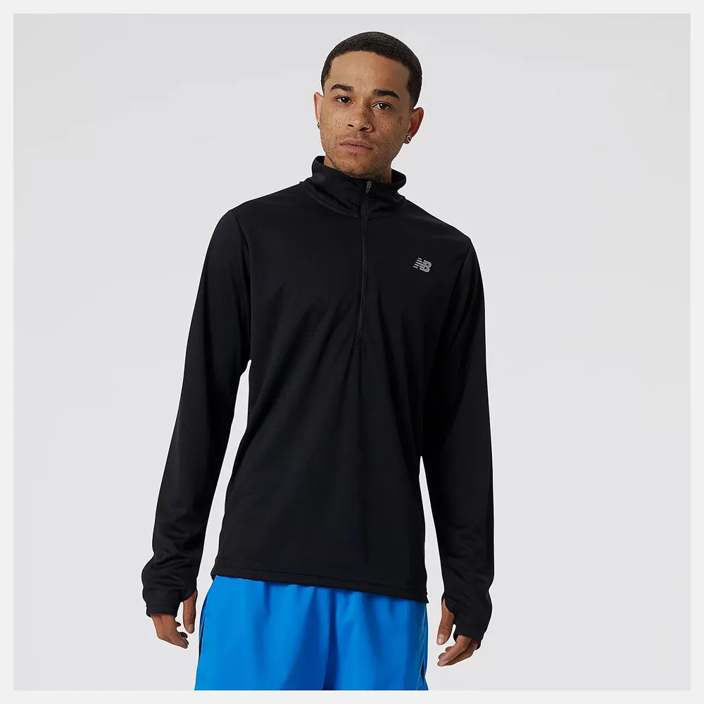 New Balance Mens 5K Half Zip Longsleeve Top