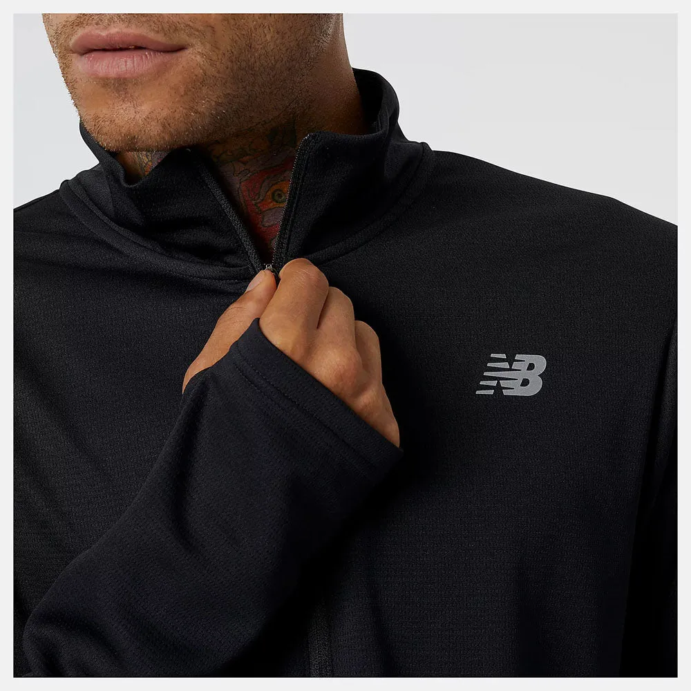 New Balance Mens 5K Half Zip Longsleeve Top