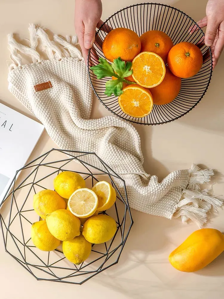 Nordic Style Metal Fruit and Vegetable Storage Basket Holder