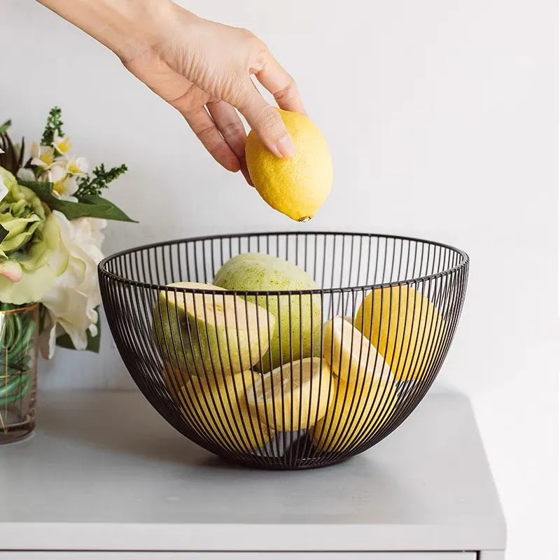 Nordic Style Metal Fruit and Vegetable Storage Basket Holder