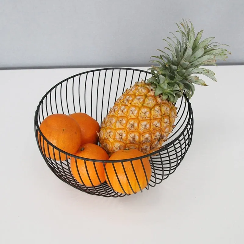 Nordic Style Metal Fruit and Vegetable Storage Basket Holder