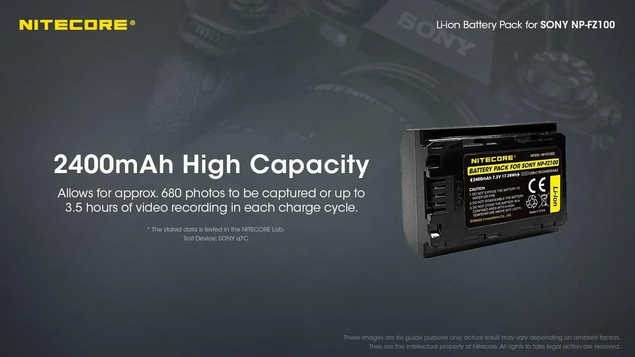 NP-FZ100C (2400mAh) Battery Pack for Sony