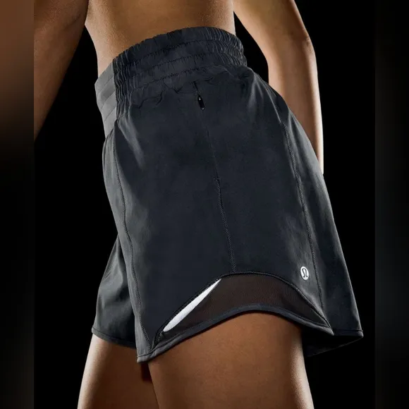 NWOT Lululemon Hotty Hot High-RiseLined Short 4&quot; Diamond Dye Pitch Grey Graphite