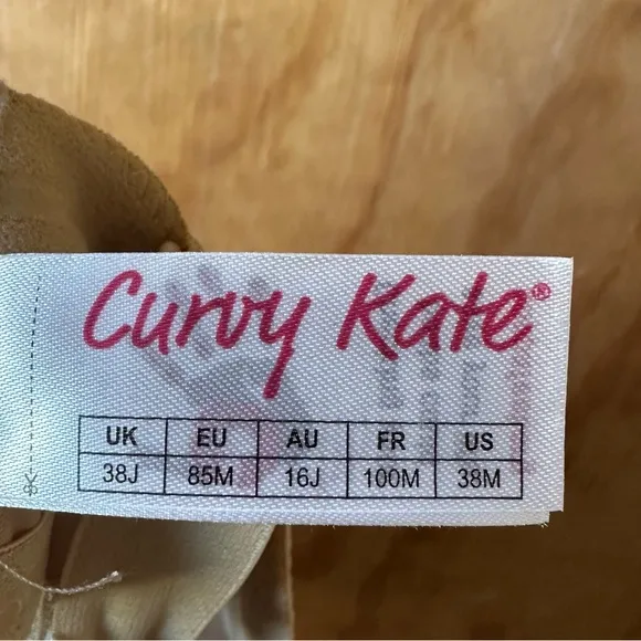 NWT Curvy Kate Luxe Strapless Convertible Tan Bra Biscotti 38M