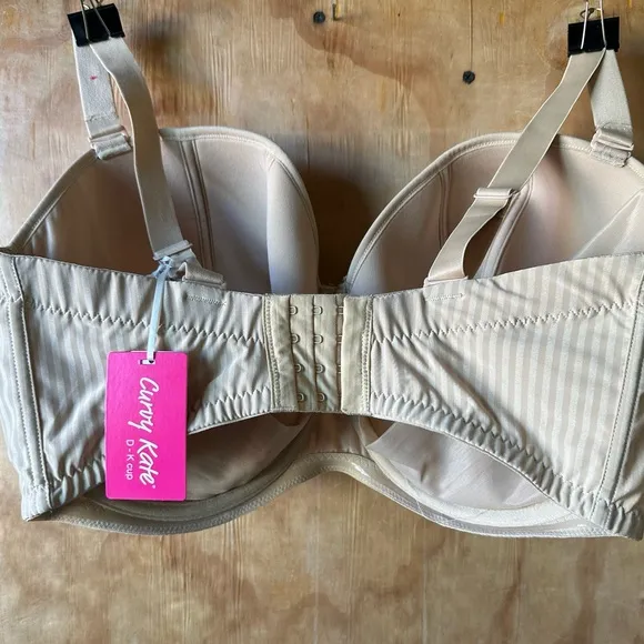 NWT Curvy Kate Luxe Strapless Convertible Tan Bra Biscotti 38M