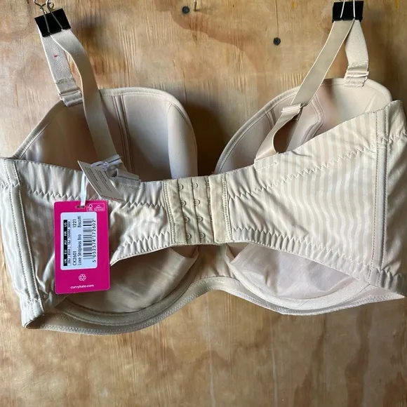 NWT Curvy Kate Luxe Strapless Convertible Tan Bra Biscotti 38M