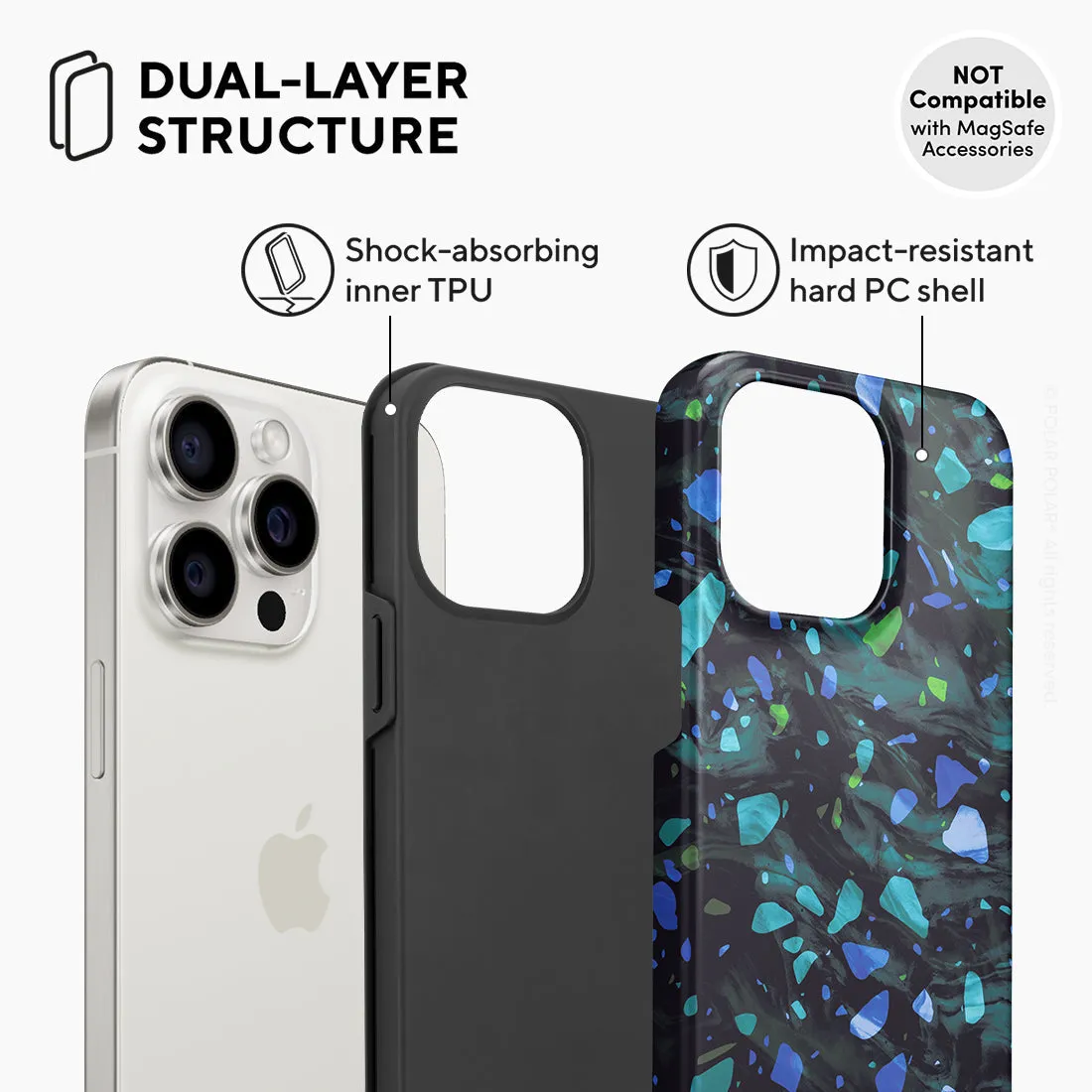 Ocean Terrazzo Gem Custom - iPhone 15 Pro Max Case