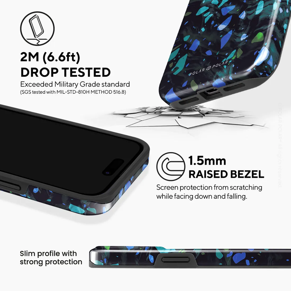 Ocean Terrazzo Gem Custom - iPhone 15 Pro Max Case