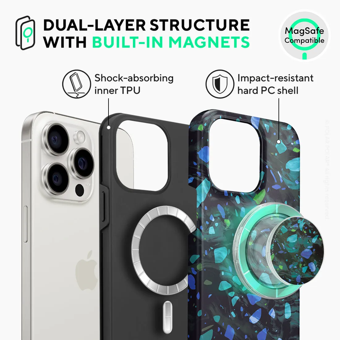 Ocean Terrazzo Gem Custom - iPhone 15 Pro Max Case