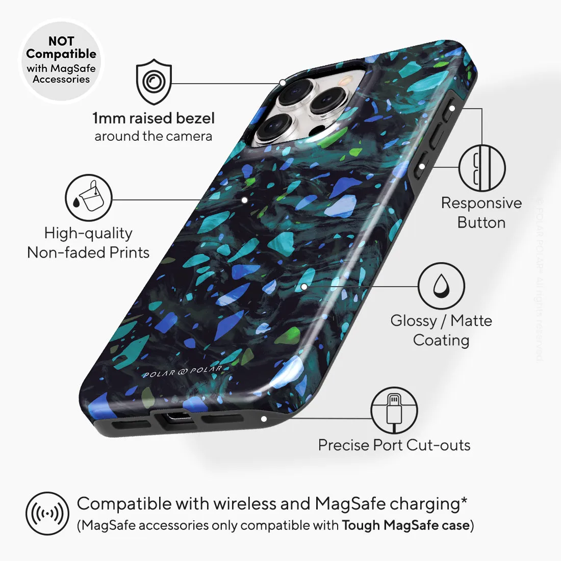 Ocean Terrazzo Gem Custom - iPhone 15 Pro Max Case