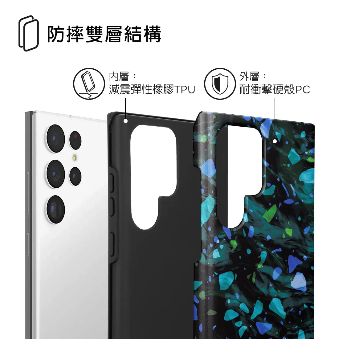 Ocean Terrazzo Gem - Samsung Galaxy S22 Ultra 5G Case