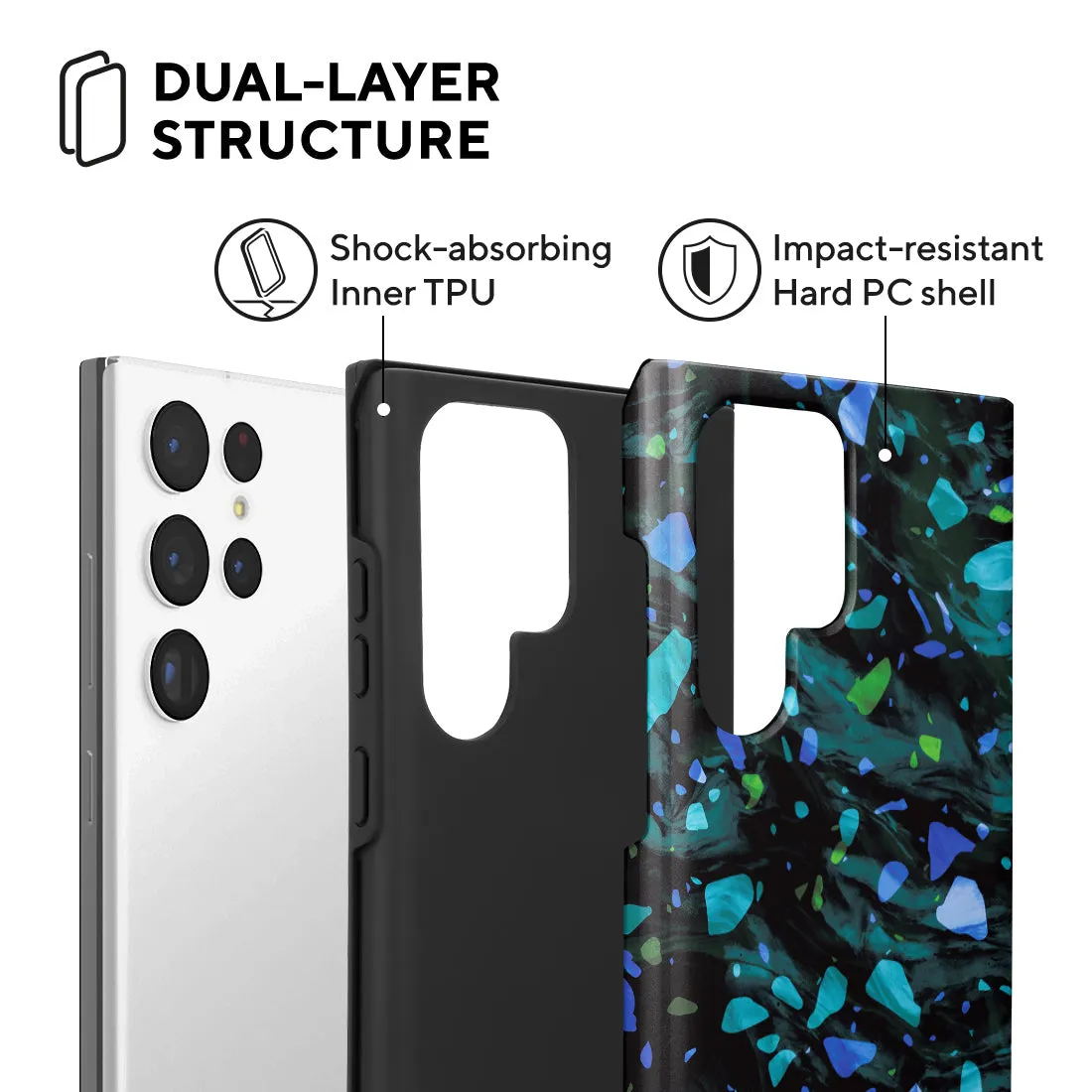 Ocean Terrazzo Gem - Samsung Galaxy S22 Ultra 5G Case