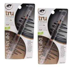 Pack of 2 CoverGirl Tru Naked Waterproof Eyeliner Duo, 805 Mocha / Ebony