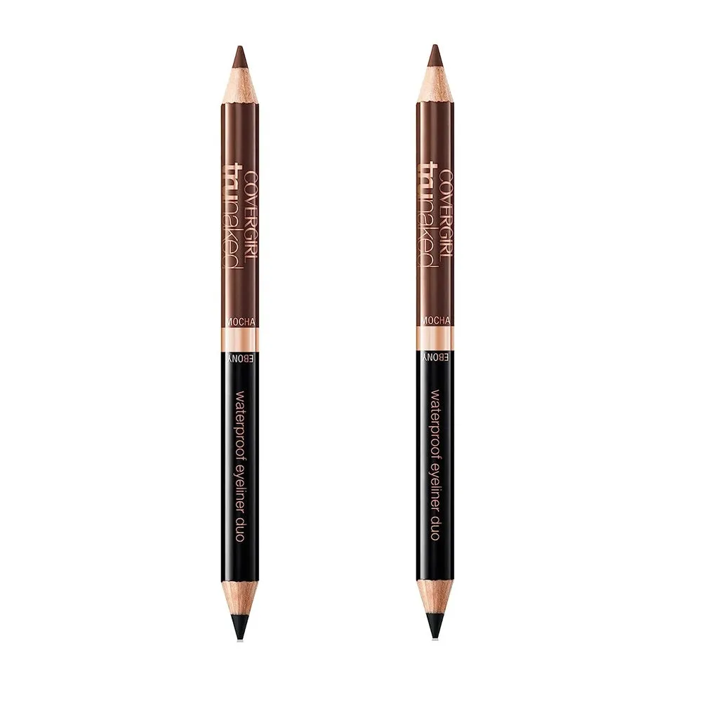 Pack of 2 CoverGirl Tru Naked Waterproof Eyeliner Duo, 805 Mocha / Ebony