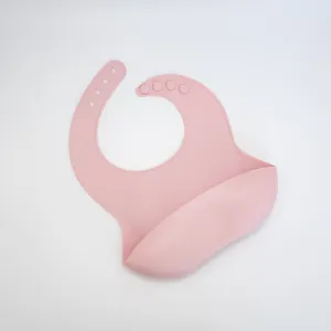 Personalised Embossed Silicone Bib- Pink