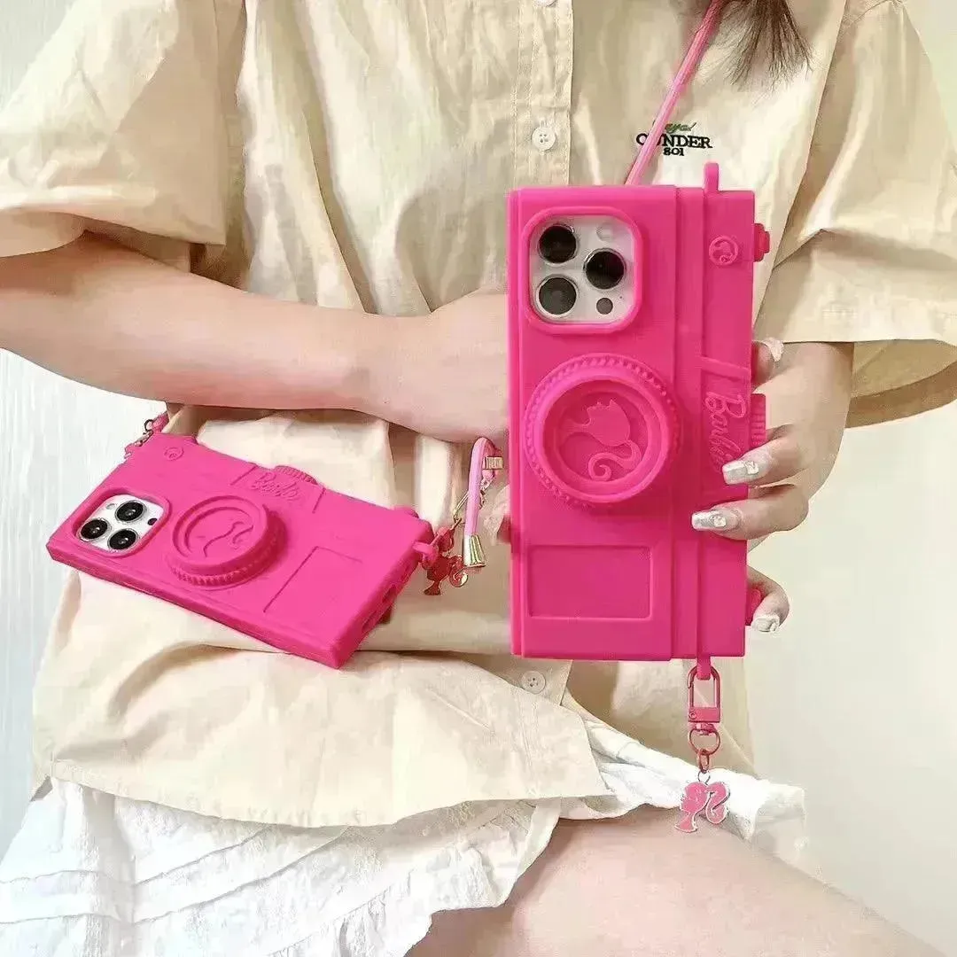 Pink Barbie Camera Bag Case (For iPhones)
