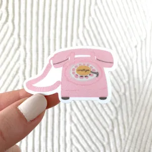Pink Telephone Sticker