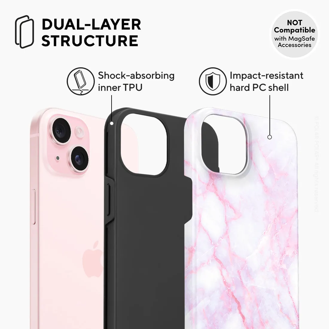 Pink White - iPhone 15 Plus Case