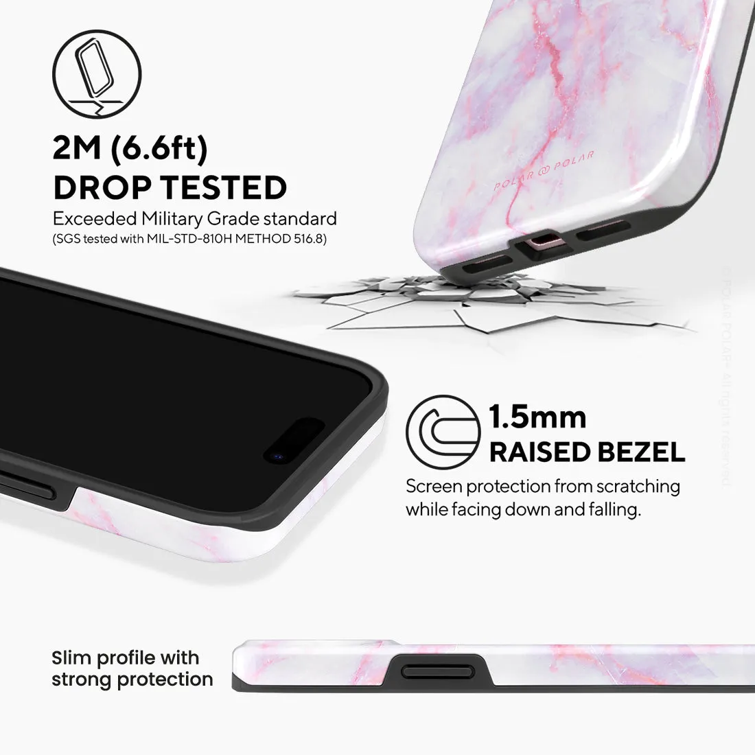 Pink White - iPhone 15 Plus Case