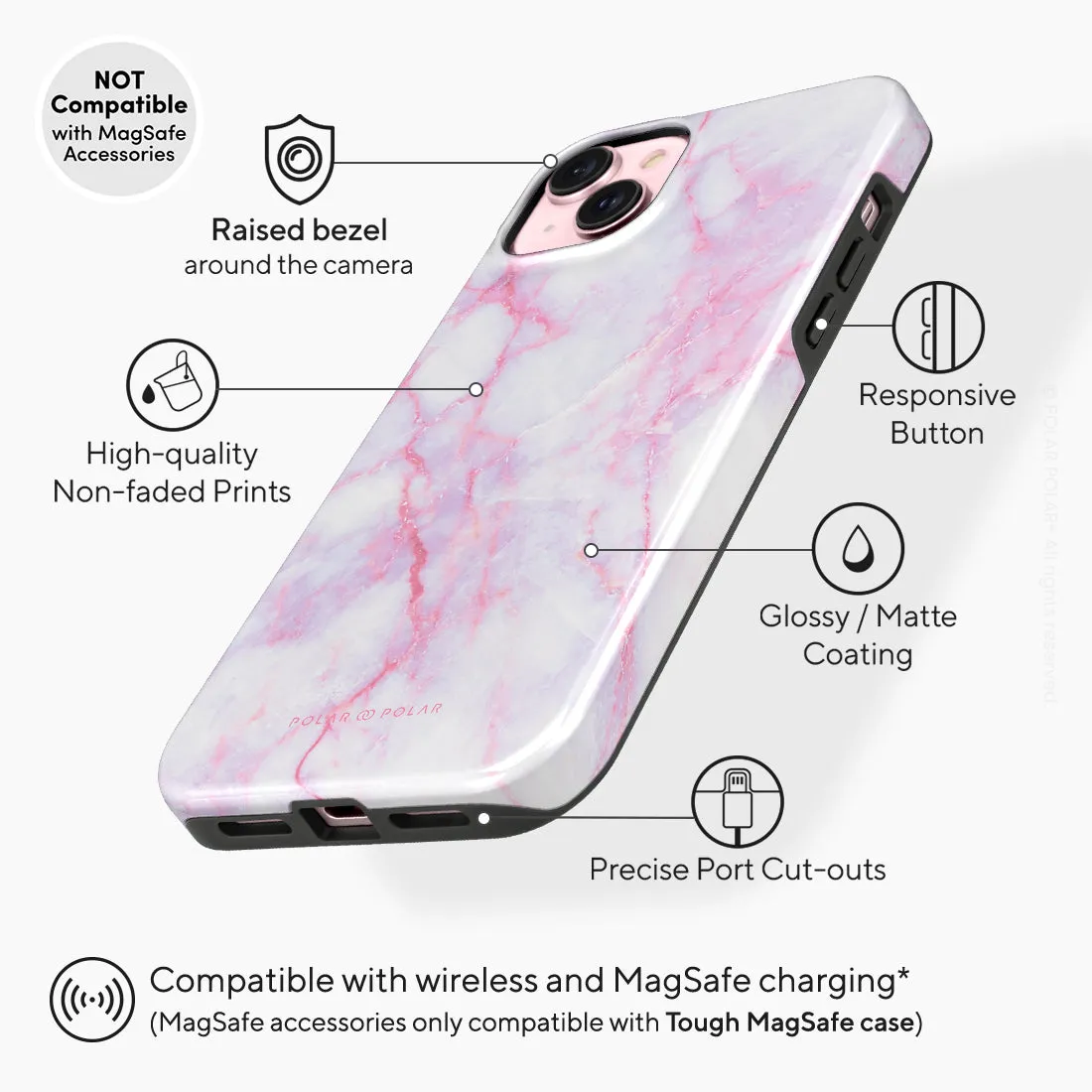 Pink White - iPhone 15 Plus Case