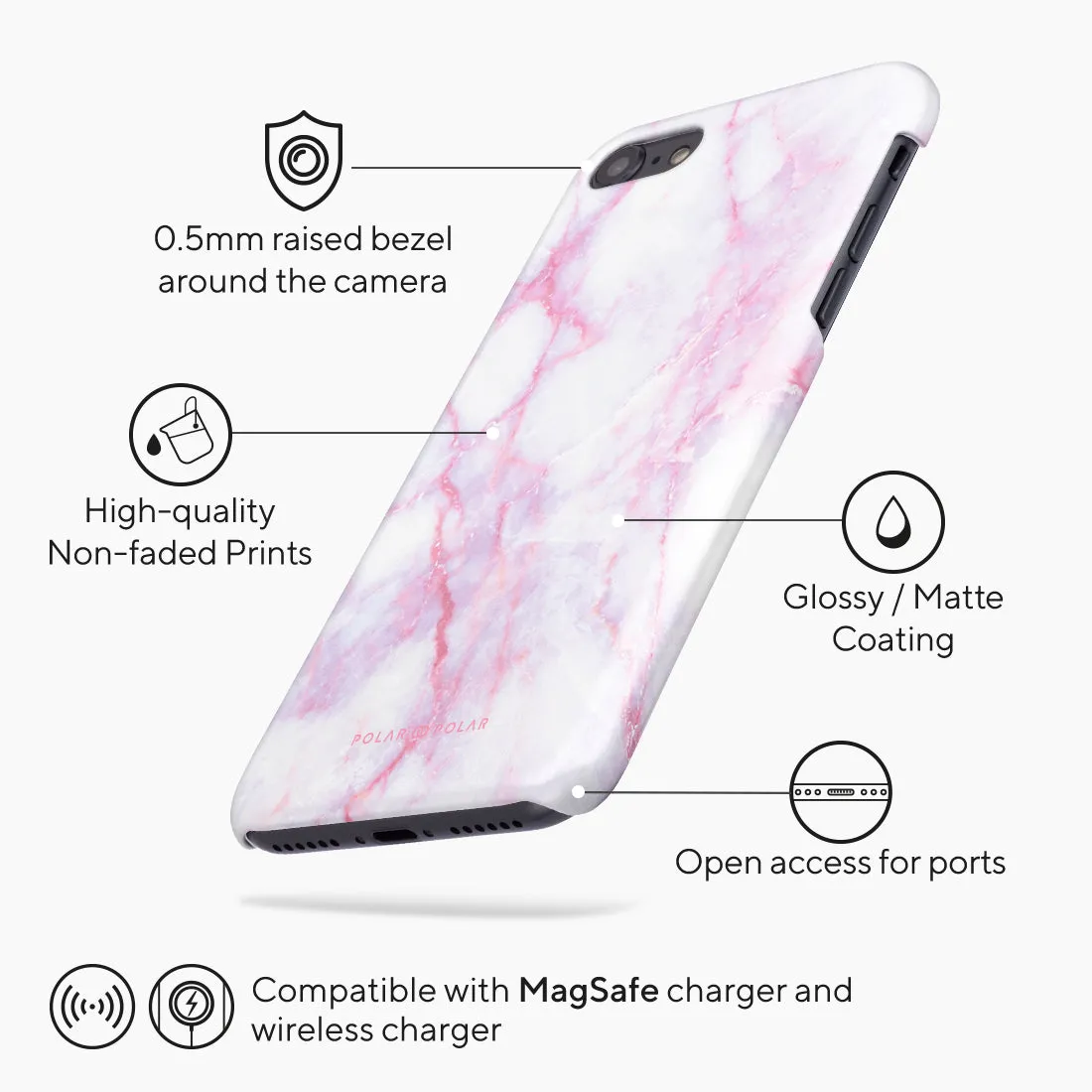 Pink White - iPhone SE3 / SE2 / 8 / 7 Case