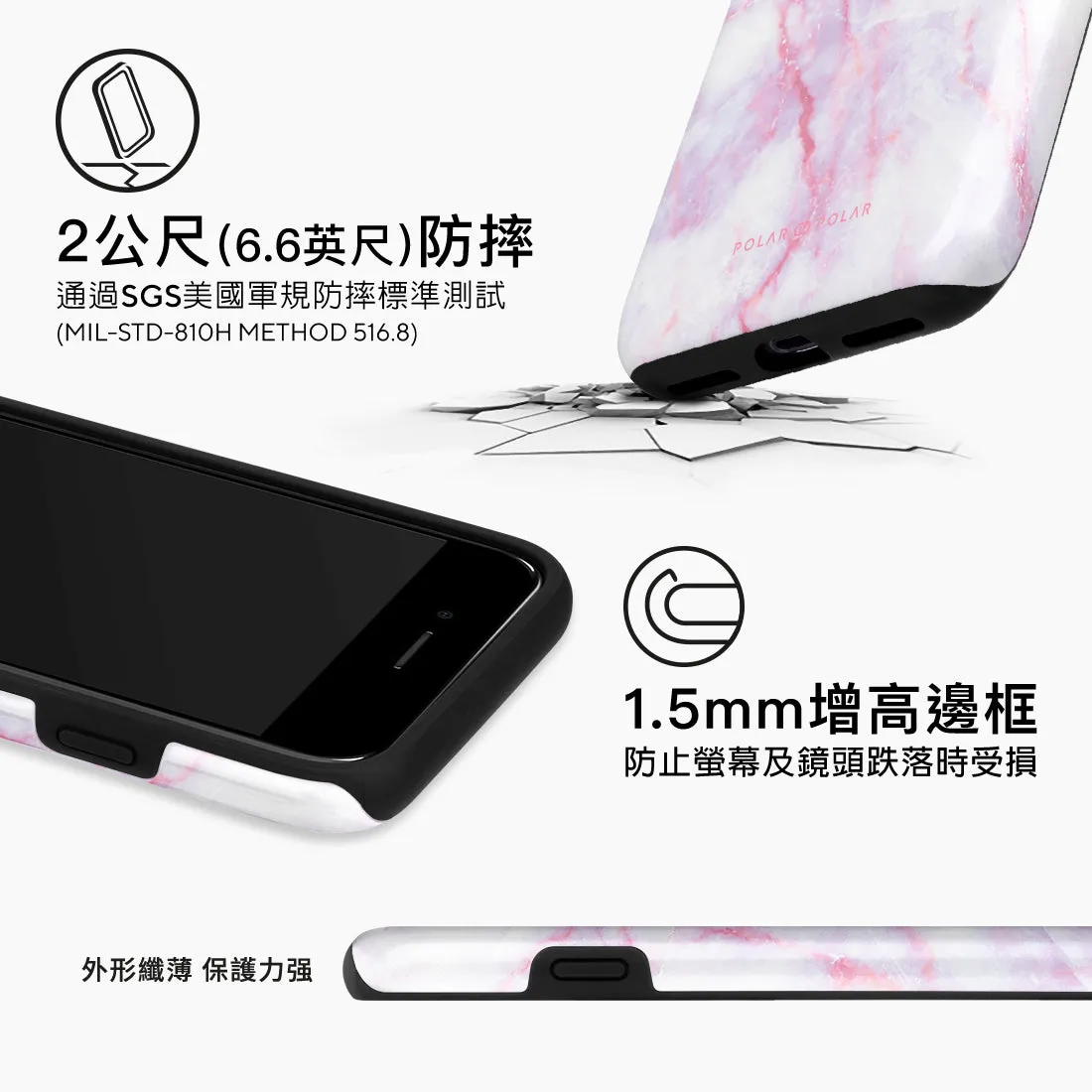 Pink White - iPhone SE3 / SE2 / 8 / 7 Case