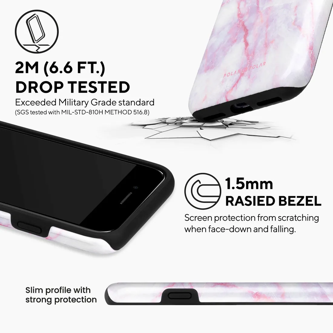Pink White - iPhone SE3 / SE2 / 8 / 7 Case