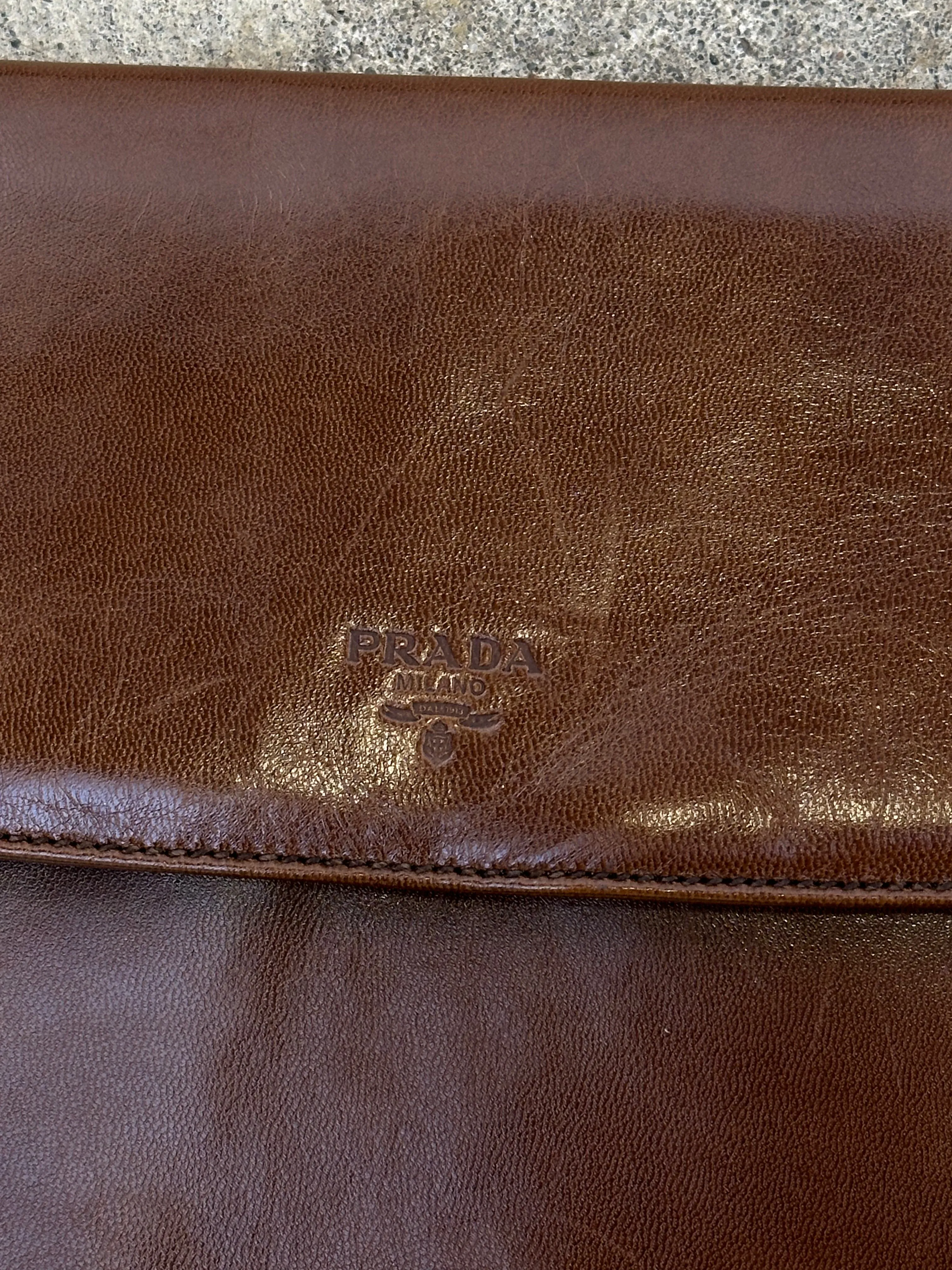 Prada Leather & Lucite Chain Shoulder Bag*