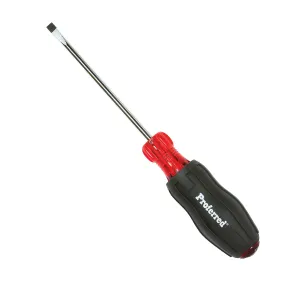 PROFERRED ACETATE CUSHION GRIP SCREWDRIVER - 3/16" (Slotted) x 4" Black TPV Handle