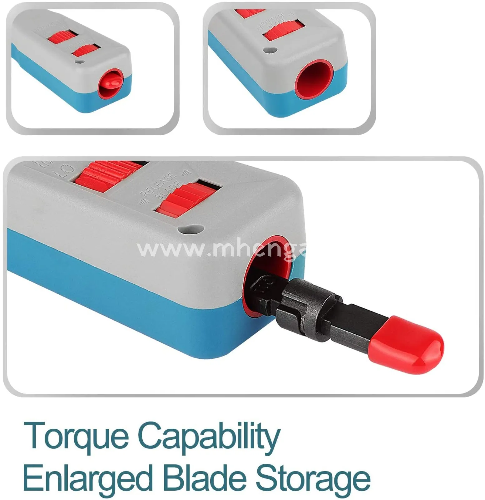 Professional Impact 110 Ethernet Punch Down Tool with Enlarged Blade Storage for 110/66 Blades, Impact Terminal Insertion Tools
