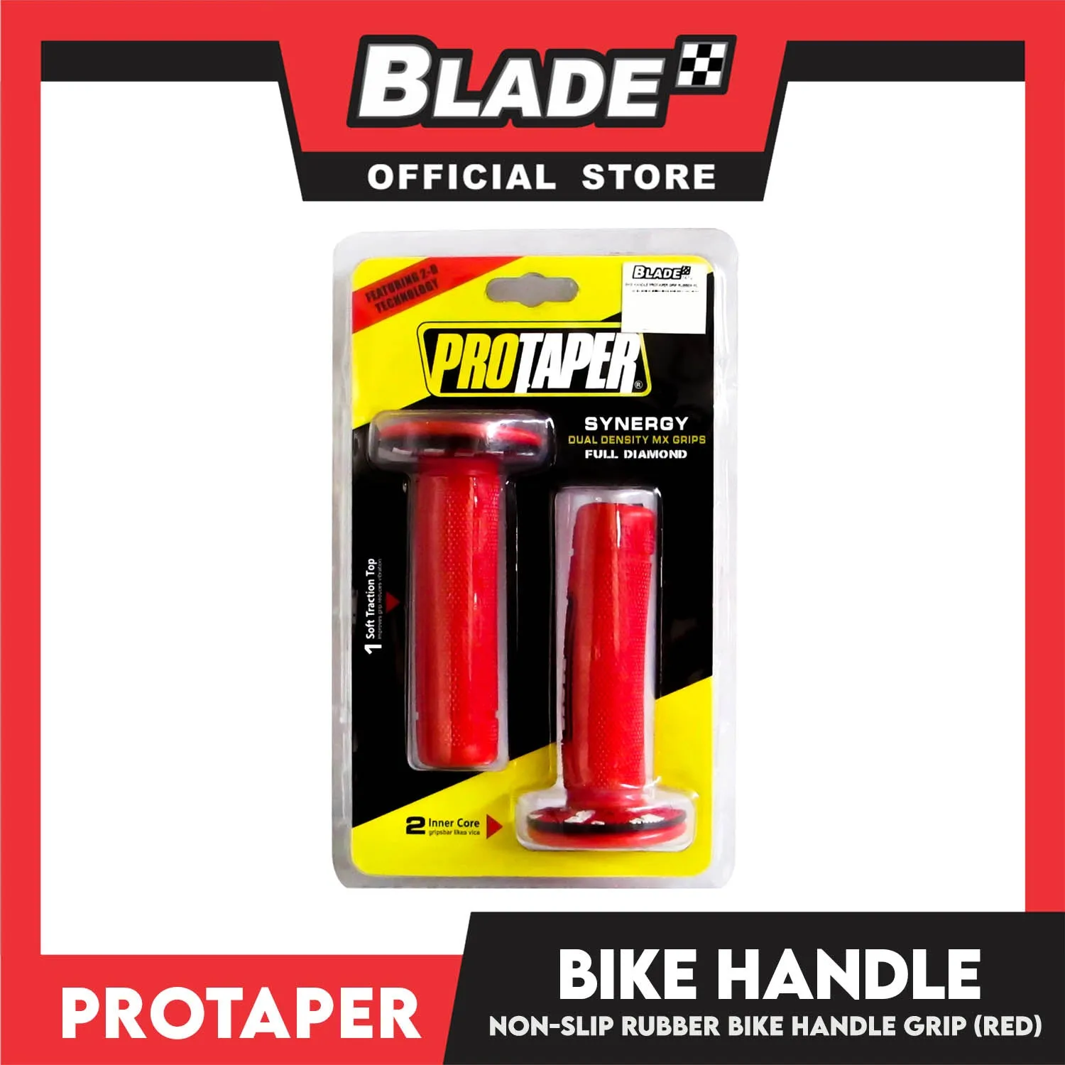 Protaper Rubber Bike Handle Grip (Red)