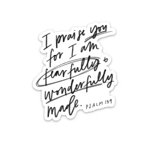 Psalm 139:14 Sticker