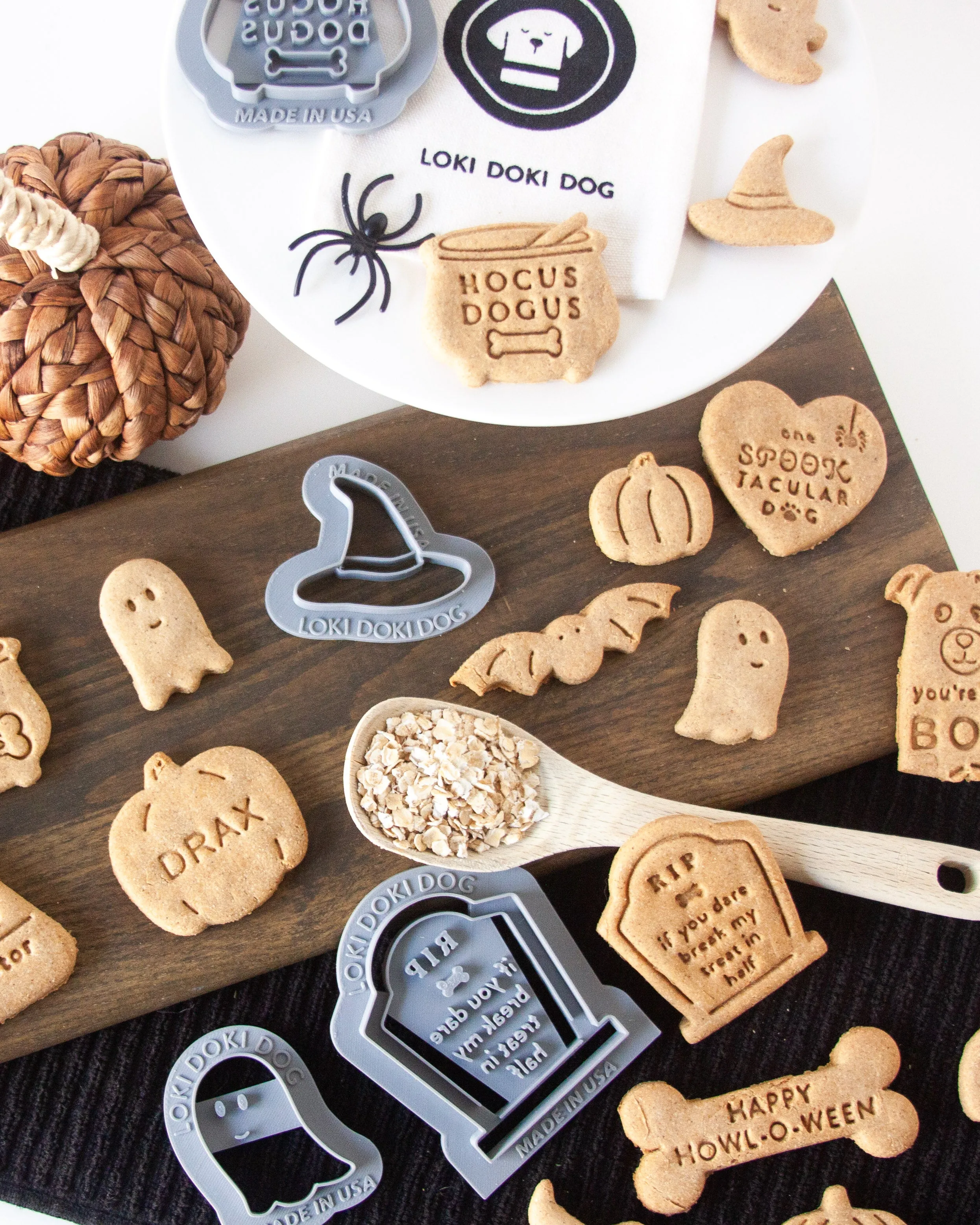 "Hocus Dogus" or "Tricks Fur Treats" Cauldron- Halloween Dog Biscuit Cookie Cutter