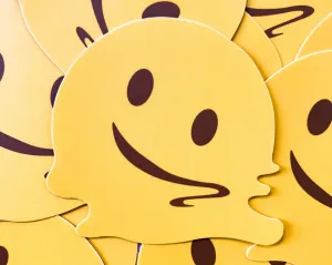 "Melting Face Emoji" Vinyl Die Cut Sticker