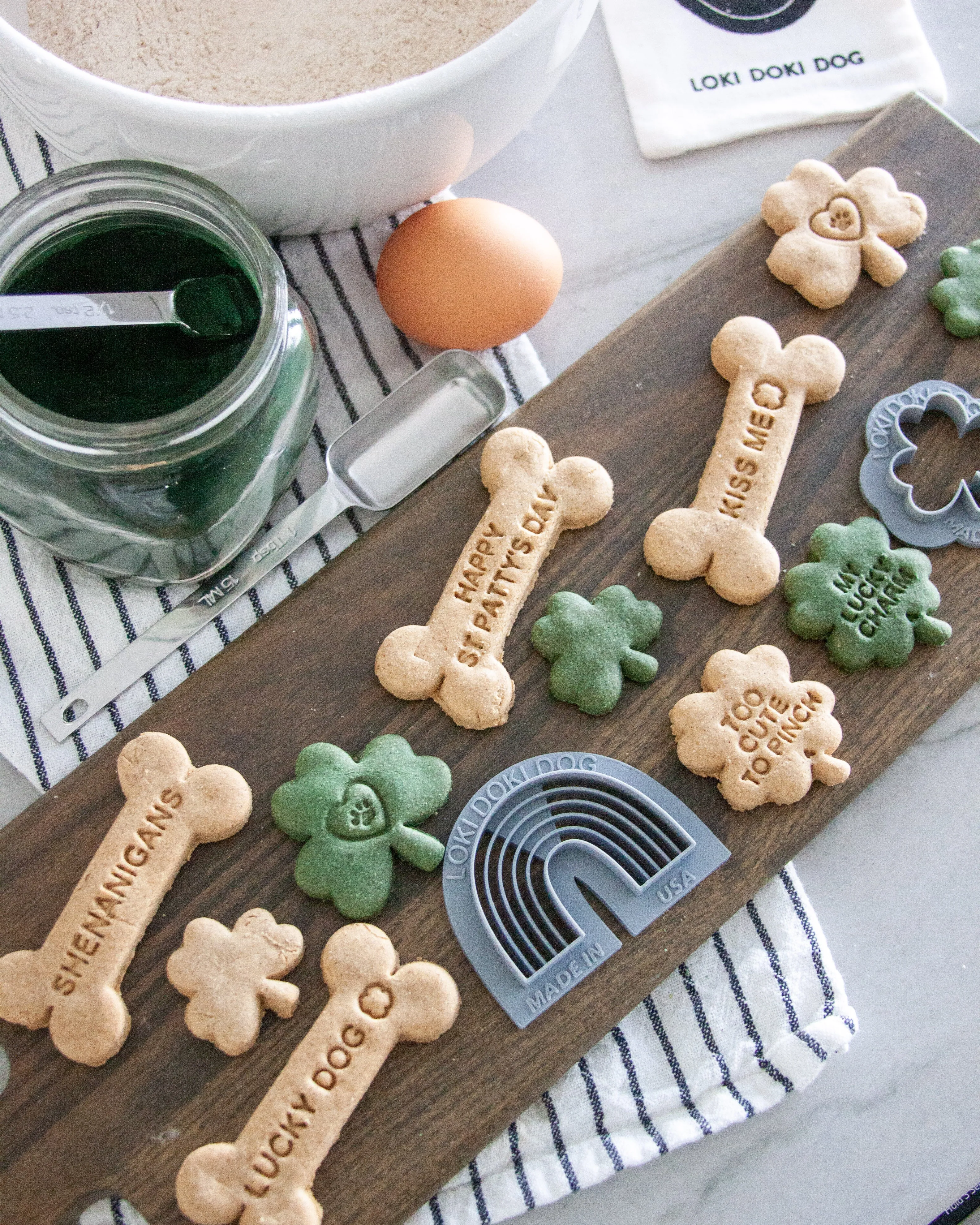 "Too Cute to Pinch" & "My Lucky Charm" Clover Dog Biscuit Cookie Cutter