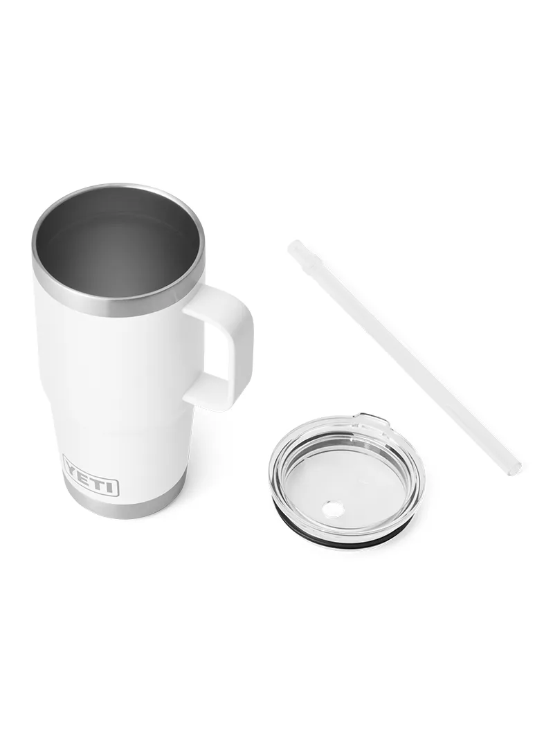 Rambler® 739 ML Straw Mug with Straw Lid White