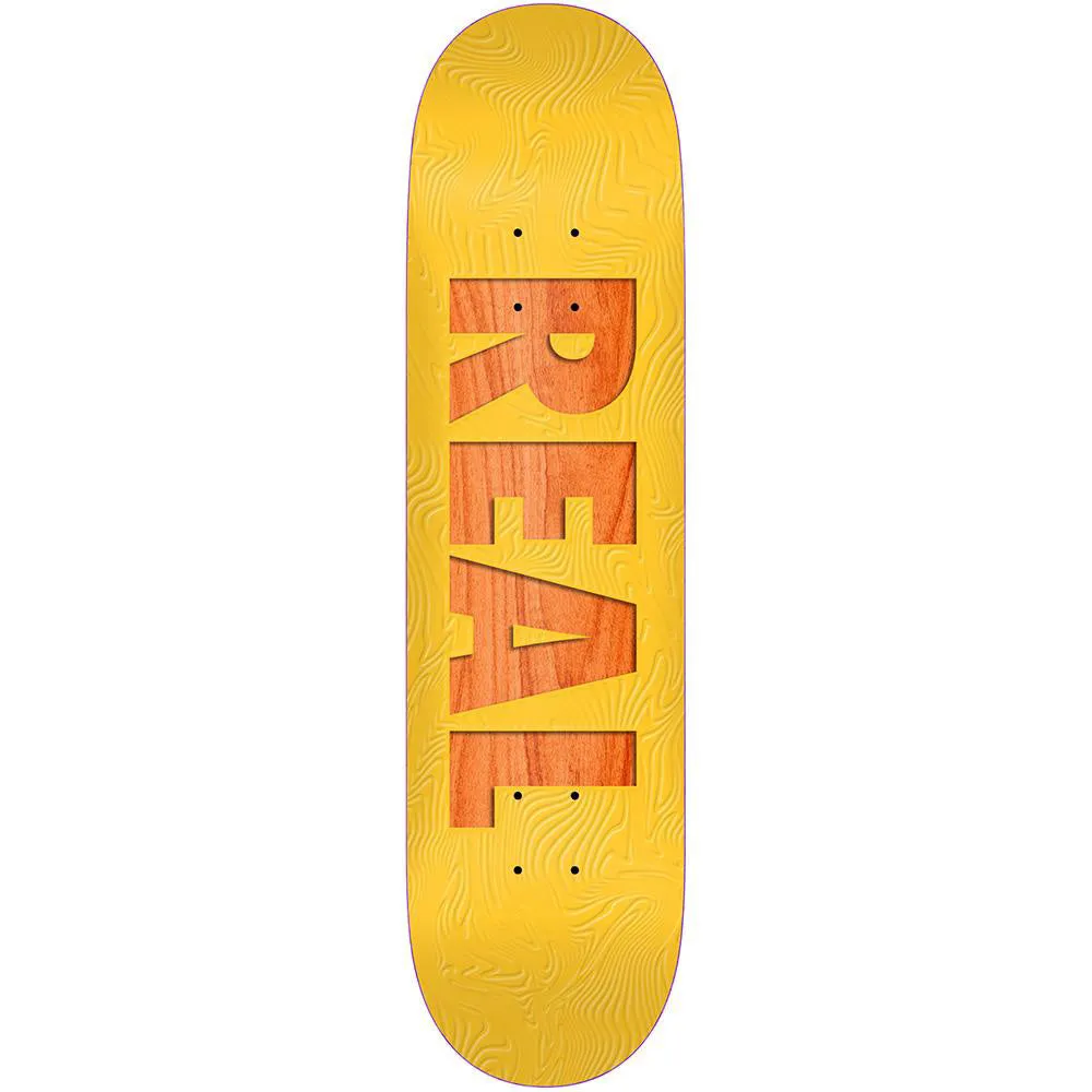 Real Skateboards Bold Series Yellow Skateboard Deck - 8.06