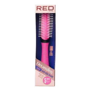 Red by Kiss Detangling Mini Non-Slip Brush 5 Rows HH58 – Compact Control for Tangle-Free Hair | Size: 5-Row Mini Brush
